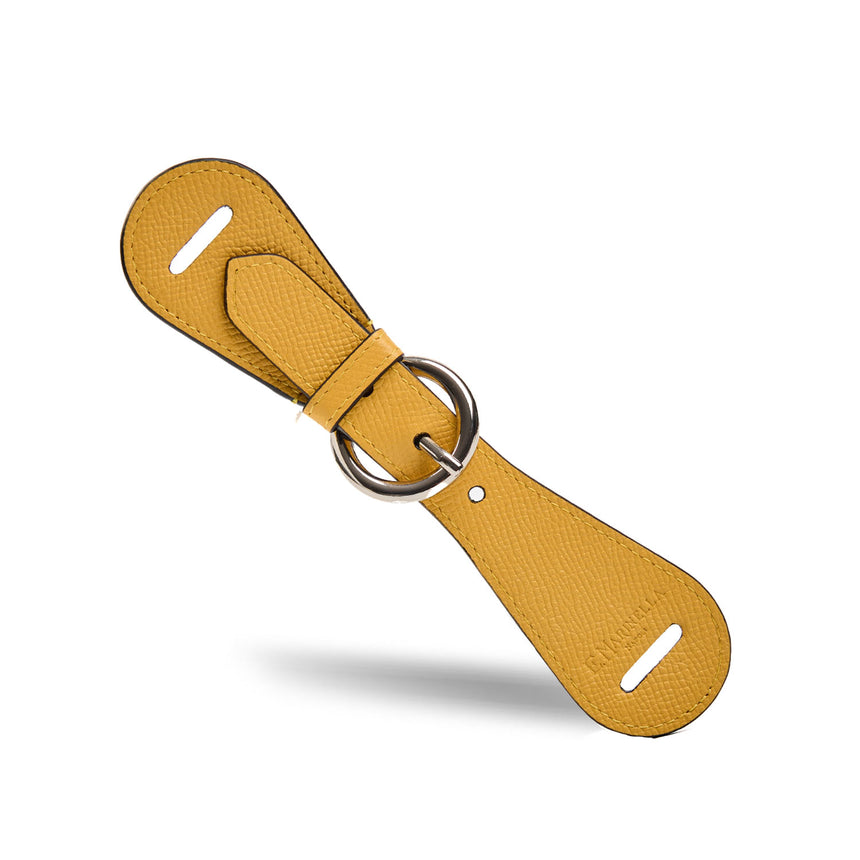 YELLOW LEATHER SCARF-BUCKLE