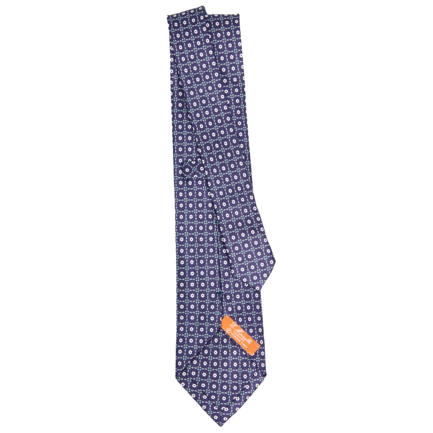 BLUE SILK AND ORANGE FIBER TIE