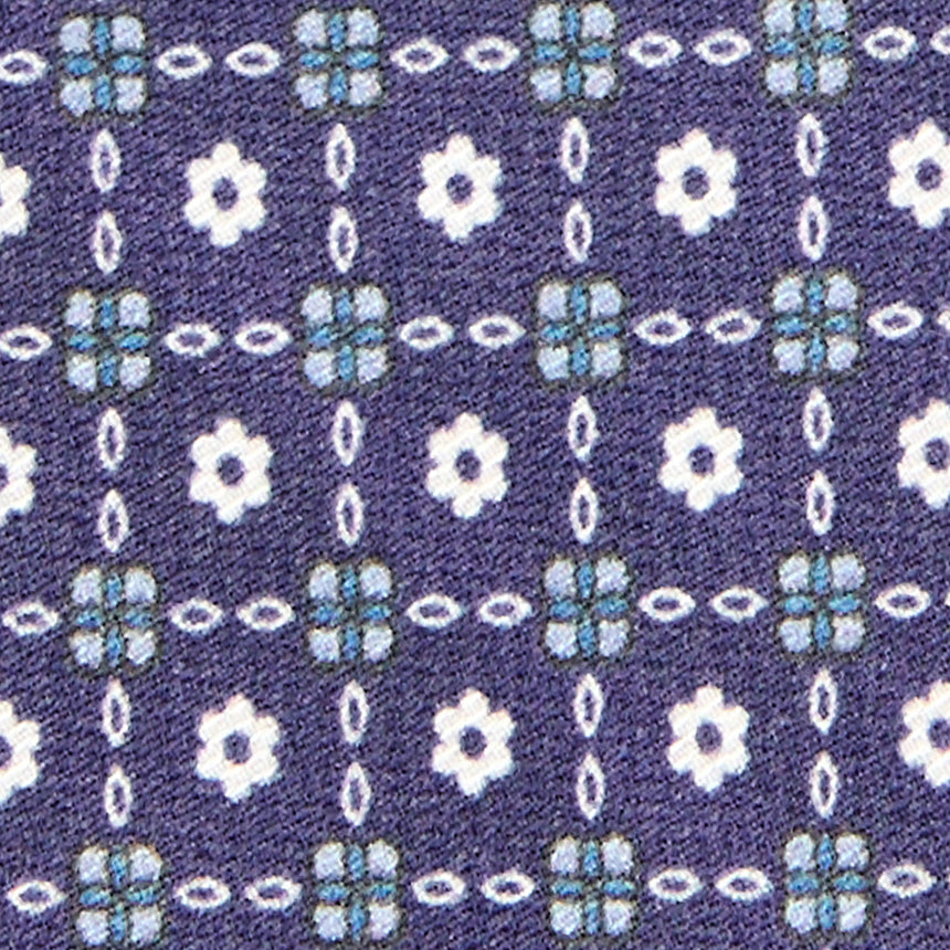 BLUE SILK AND ORANGE FIBER TIE