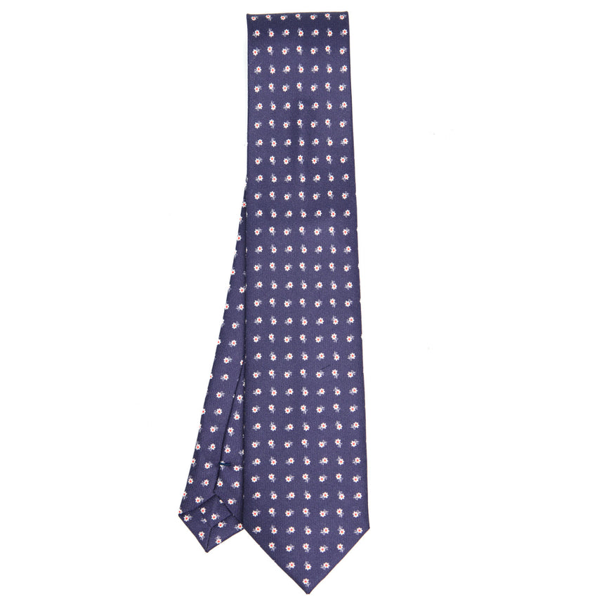 BLUE SILK AND ORANGE FIBER TIE