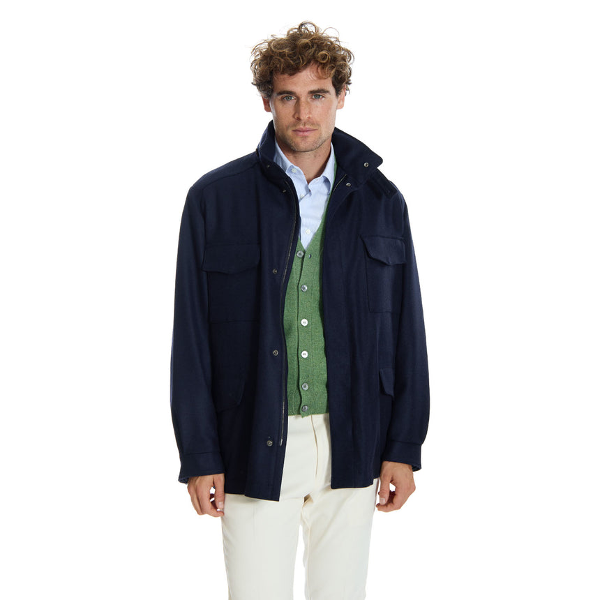 GIACCONE FIELD JACKET BLU