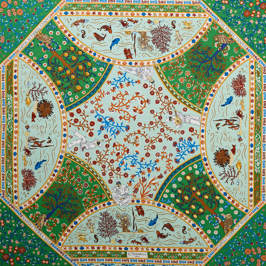 VERDE PRINTED SILK SCARF 90