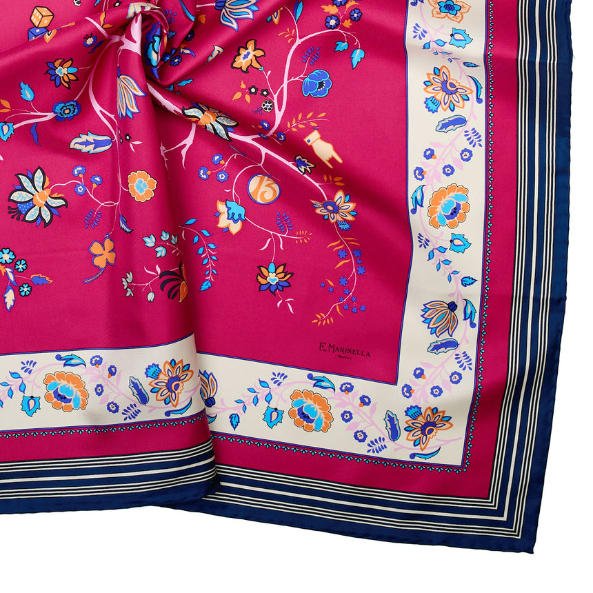 FUCHSIA SILK SCARF 90