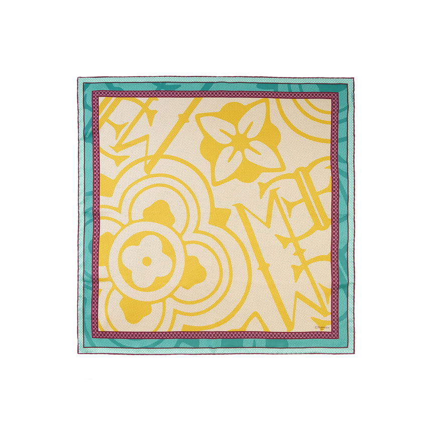 FOULARD IN SETA 90 GIALLO