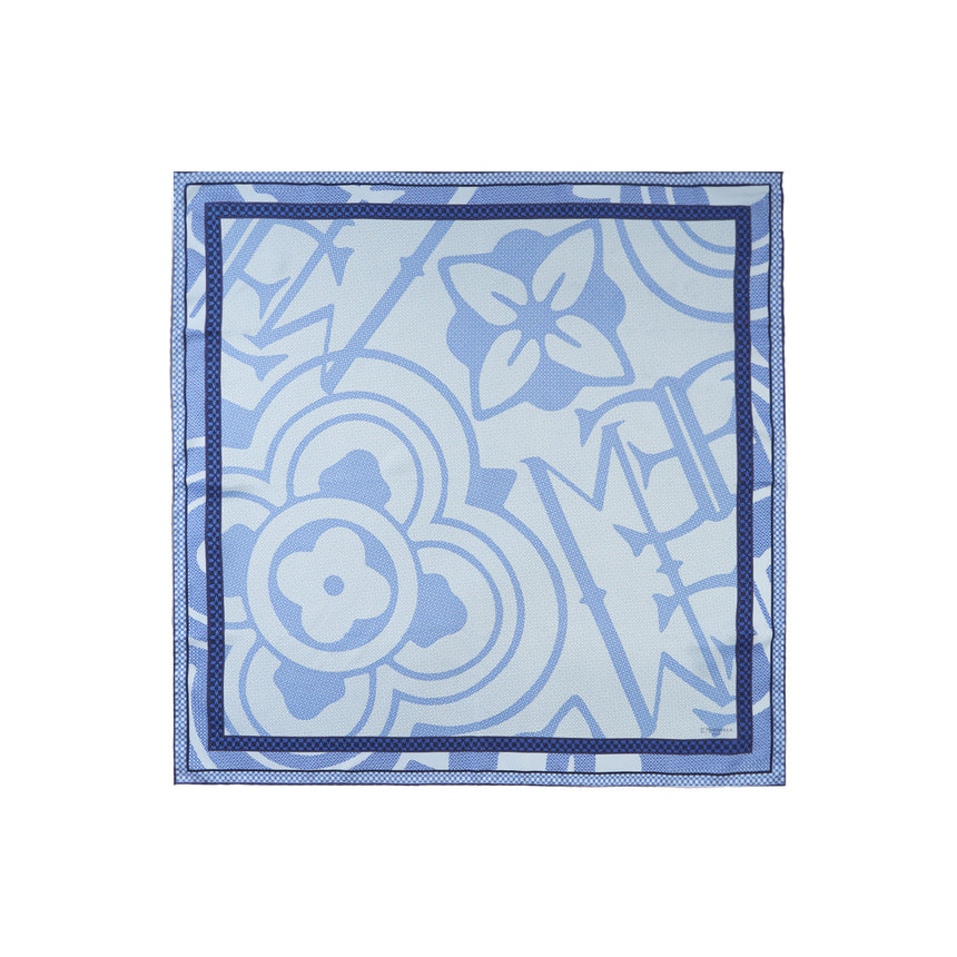 BLUE SILK SCARF 90