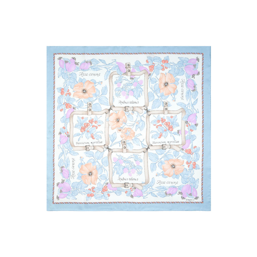 FOULARD IN SETA 90 AZZURRO