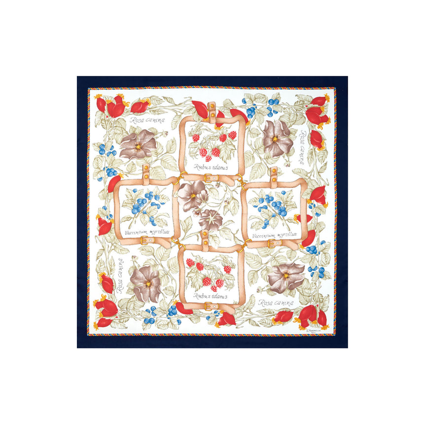 FOULARD IN SETA 90 BLU