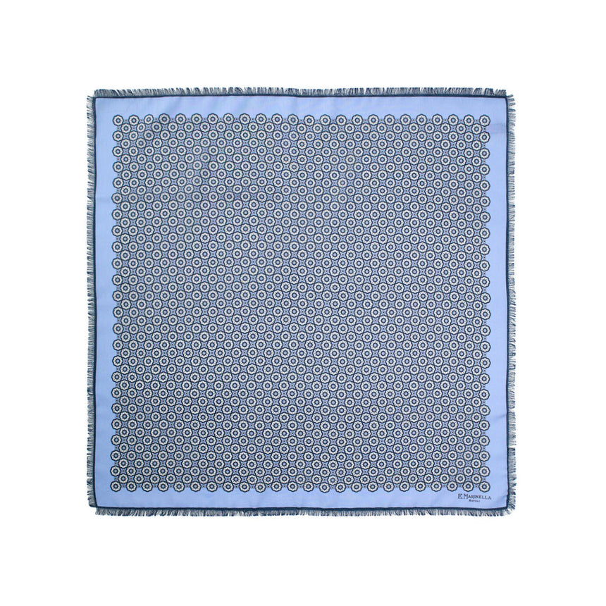POWDER BLUE WOOL, CASHMERE AND SILK SCARF 65
