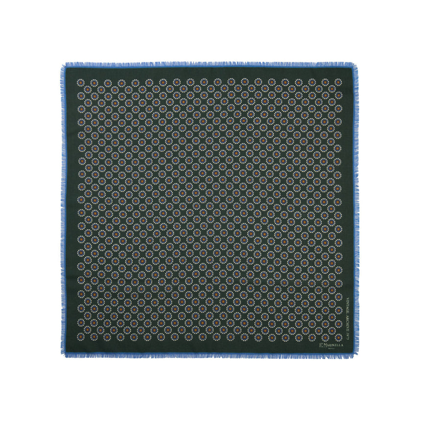 FOULARD IN LANA, CASHMERE E SETA 65 VERDE SCURO