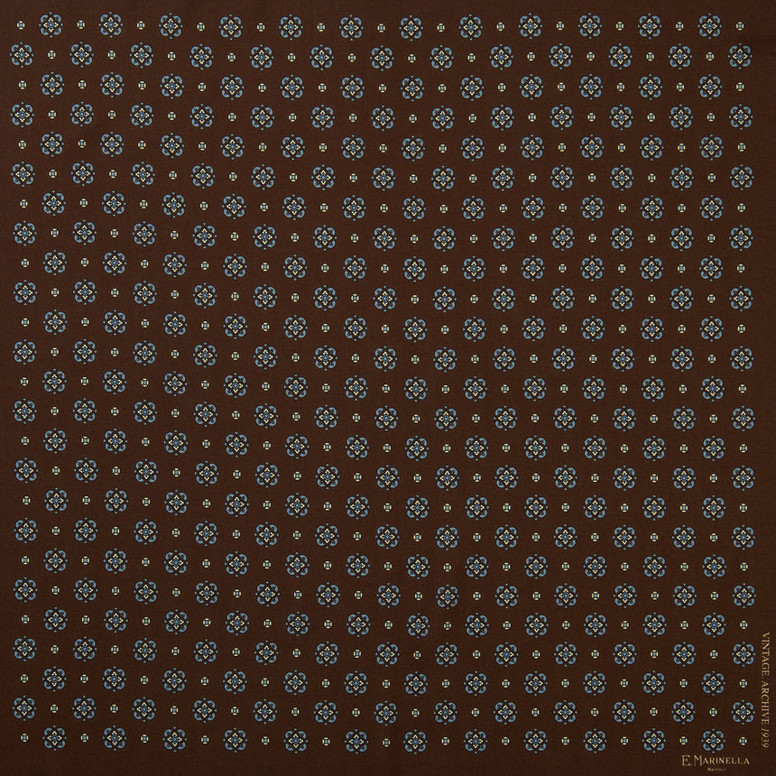 DARK BROWN WOOL, CASHMERE AND SILK SCARF 65