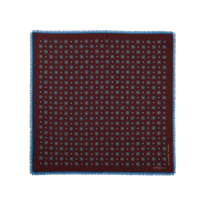 BURGUNDY WOOL, CASHMERE AND SILK SCARF 65