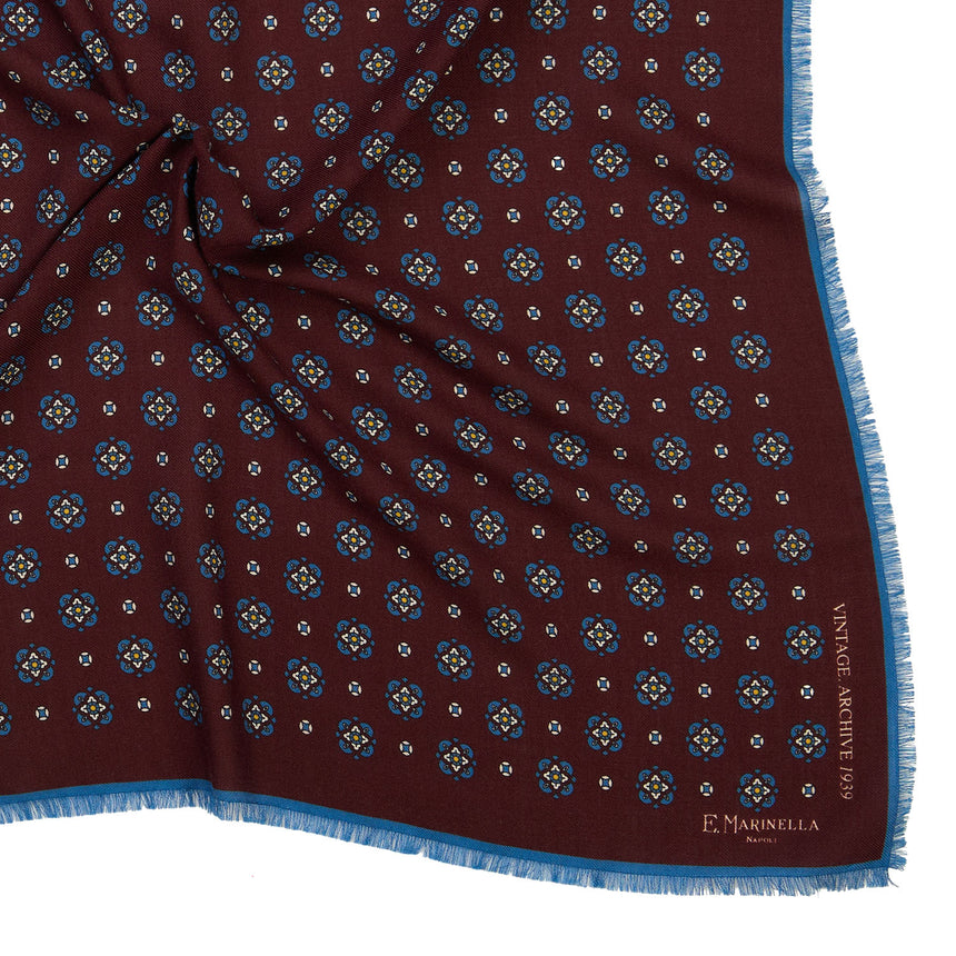 BURGUNDY WOOL, CASHMERE AND SILK SCARF 65