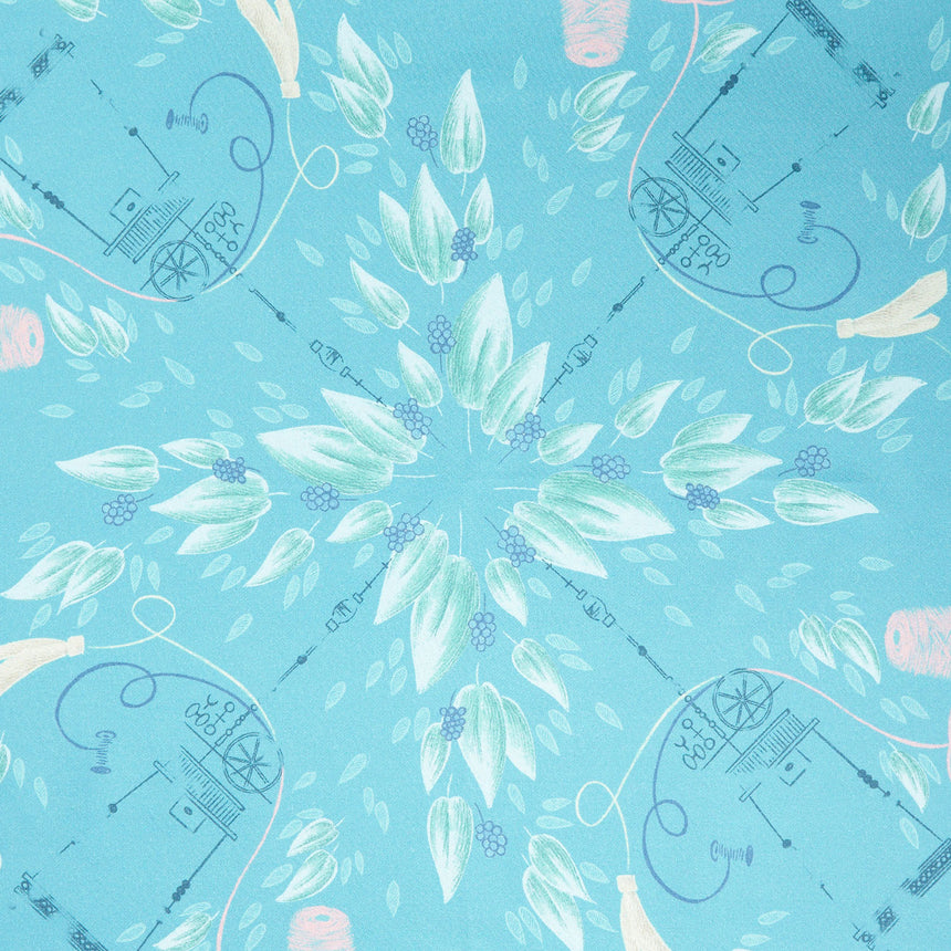 FOULARD BLU IN SETA E ORANGE FIBER