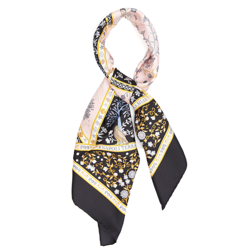 BLACK SILK SCARF