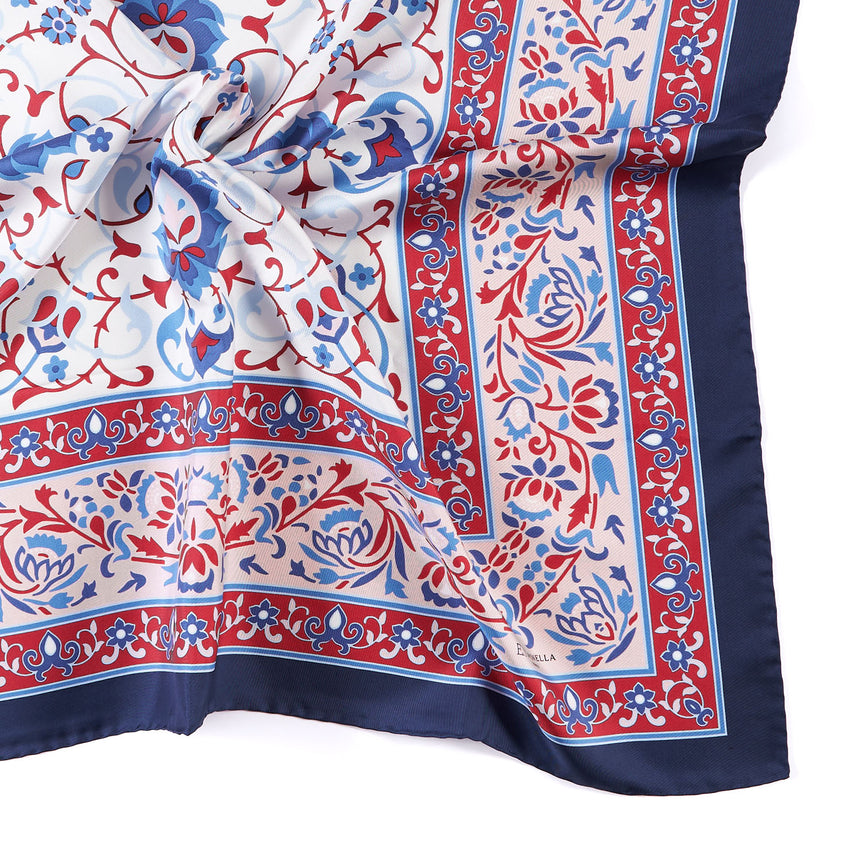 FOULARD IN SETA 90 BLU