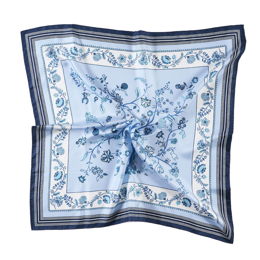 LIGHT BLUE SILK SCARF 90
