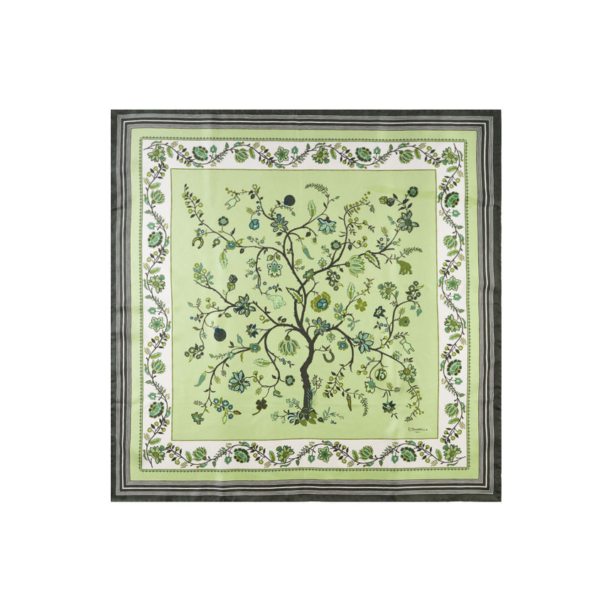 FOULARD IN SETA 90 VERDE OLIVA