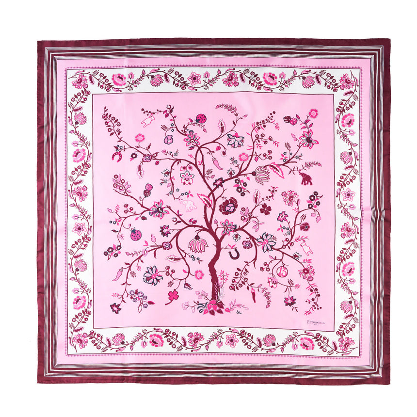 FOULARD IN SETA 90 BORDEAUX