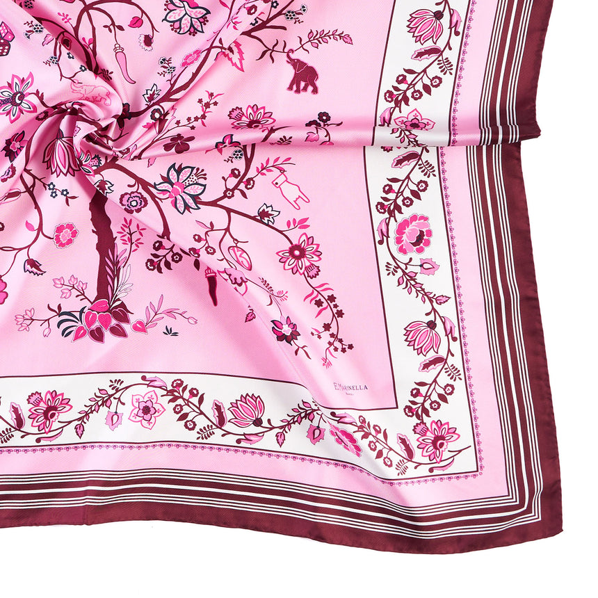 FOULARD IN SETA 90 BORDEAUX