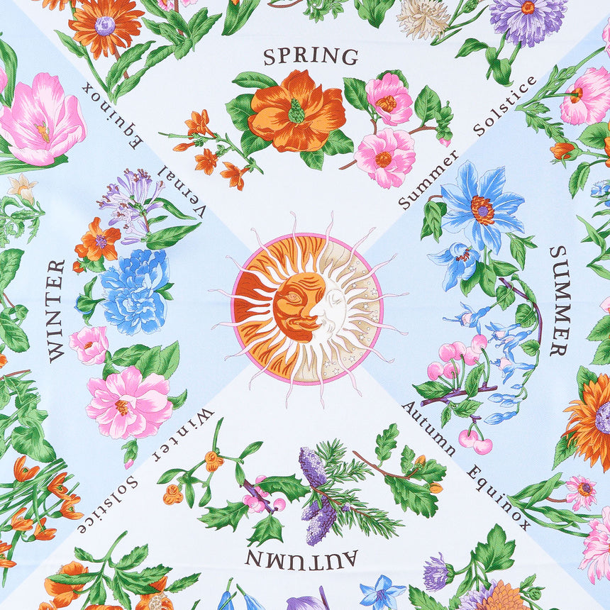 FOULARD IN SETA 90 BLU