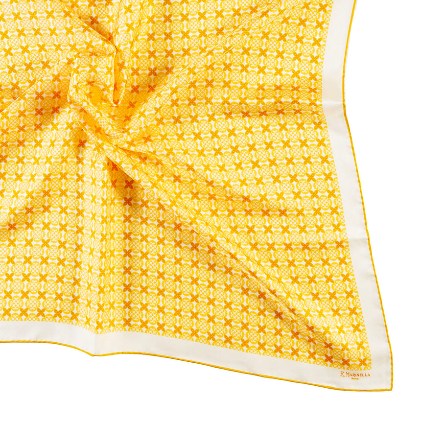 FOULARD IN SETA 90 GIALLO