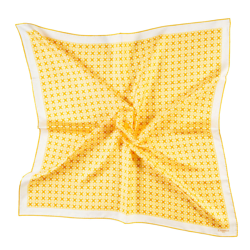 FOULARD IN SETA 90 GIALLO