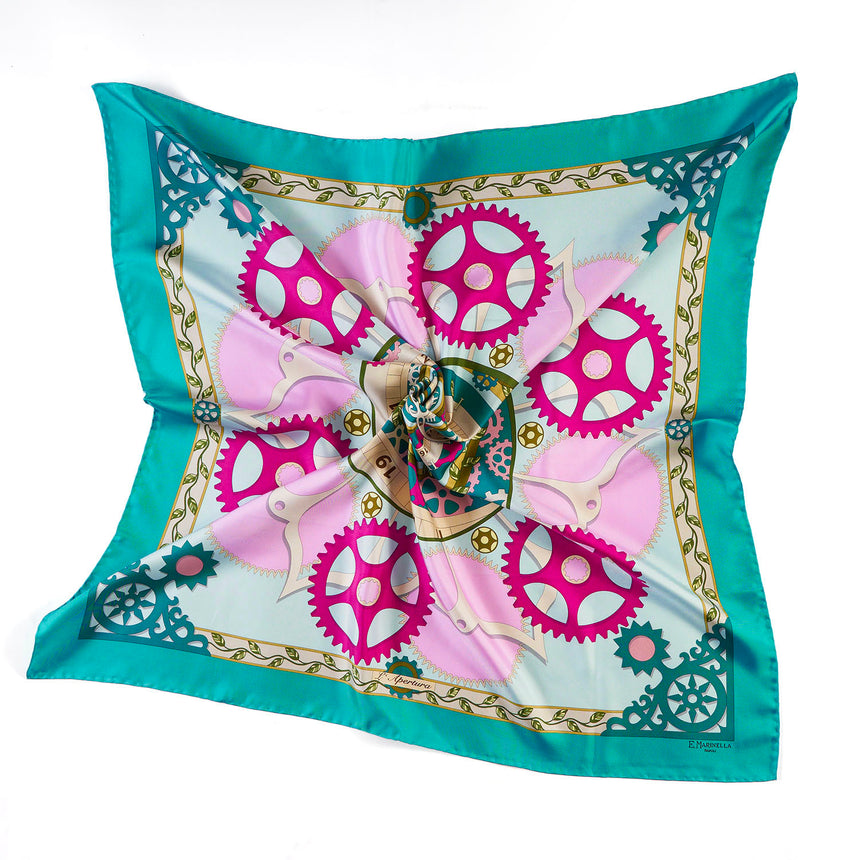 FOULARD IN SETA 90 VERDE