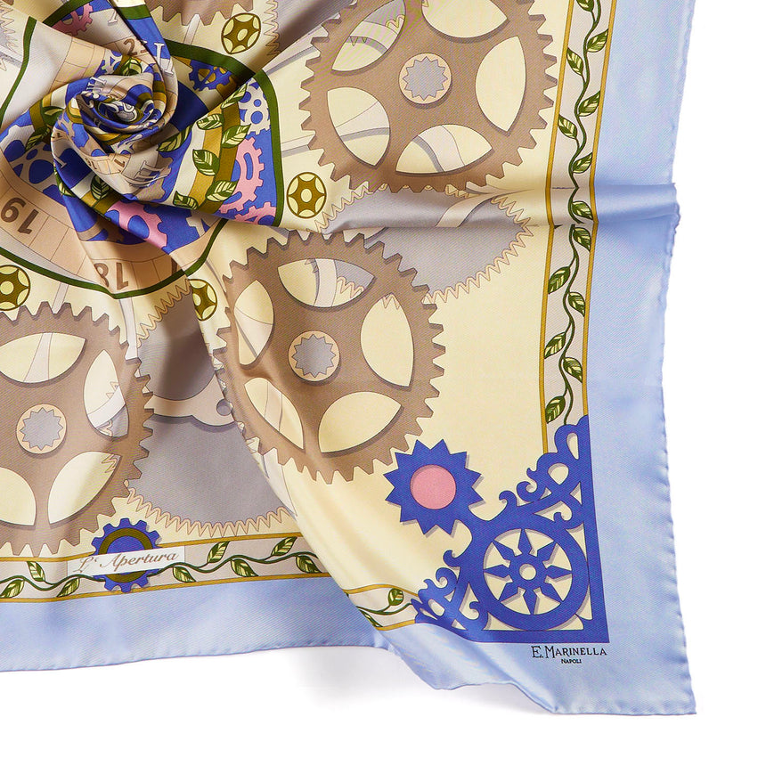 FOULARD IN SETA 90 AZZURRO