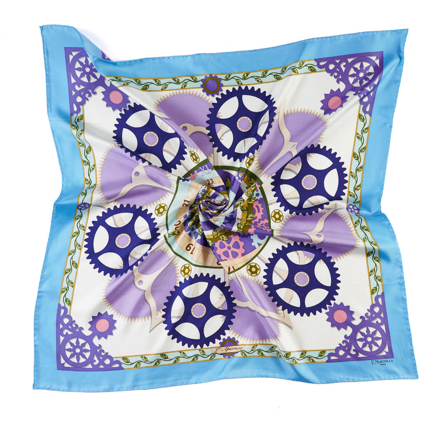 BLUETTE SILK SCARF 90