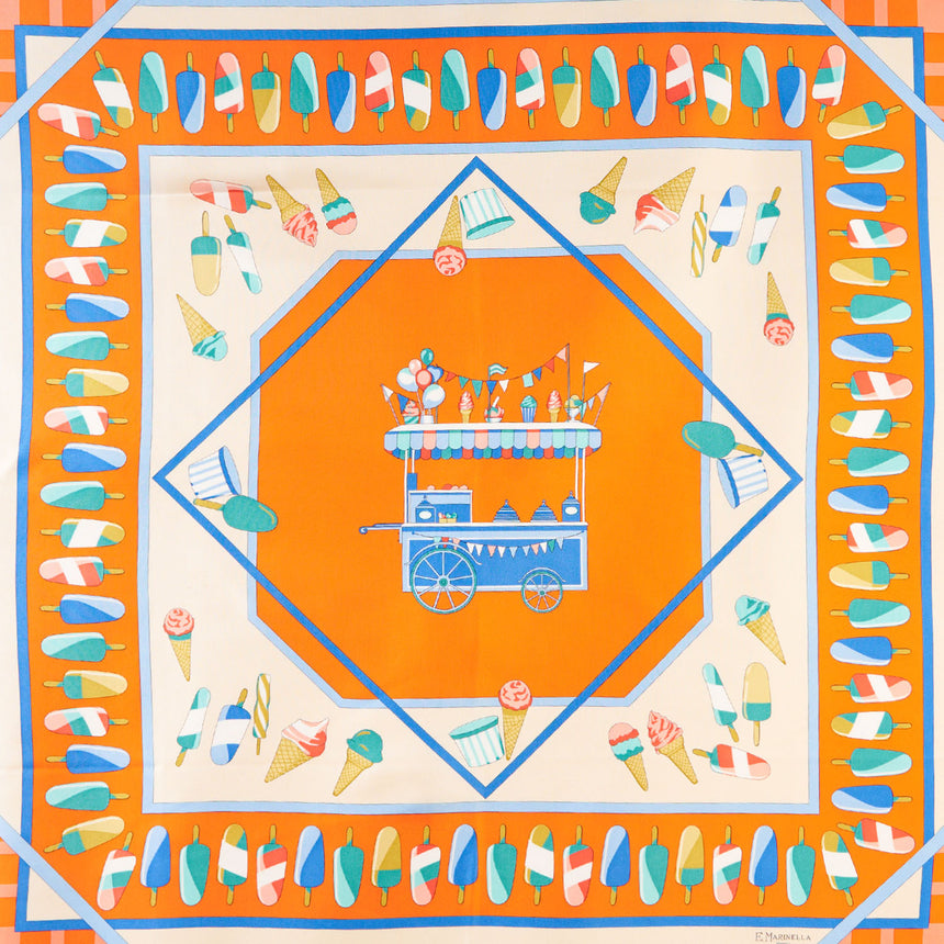 FOULARD IN SETA 90 ARANCIONE