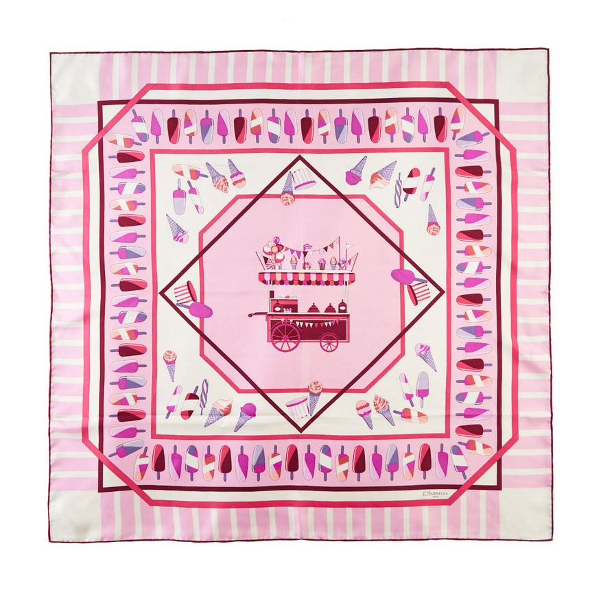 PINK SILK SCARF 90