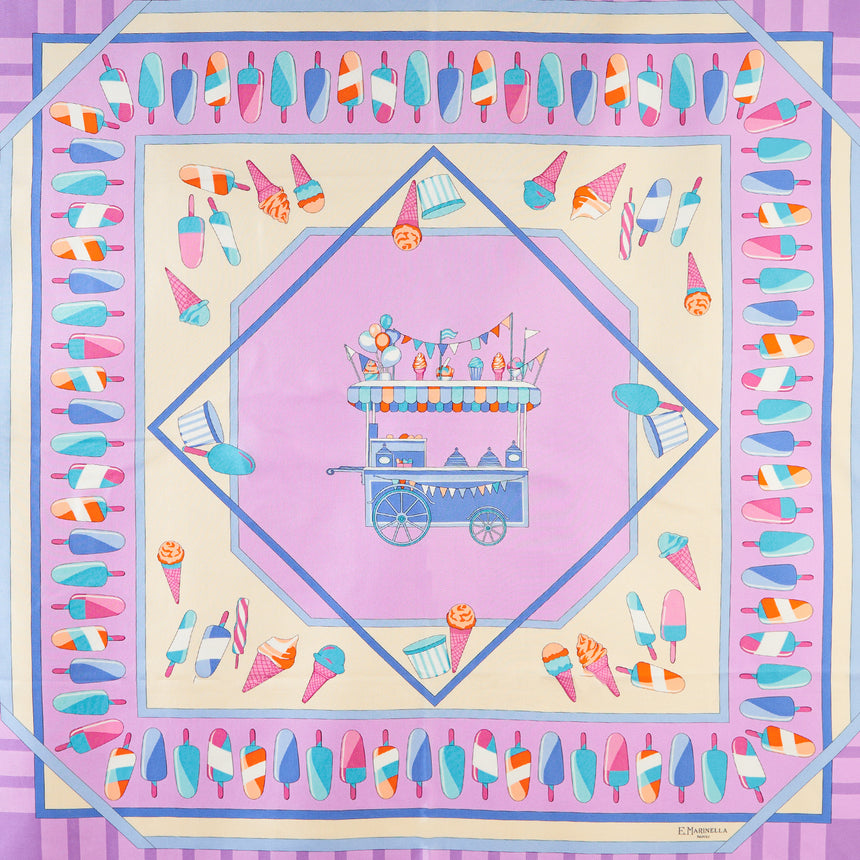 FOULARD IN SETA 90 LILLA
