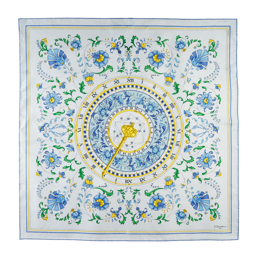 LIGHT BLUE SILK SCARF 90