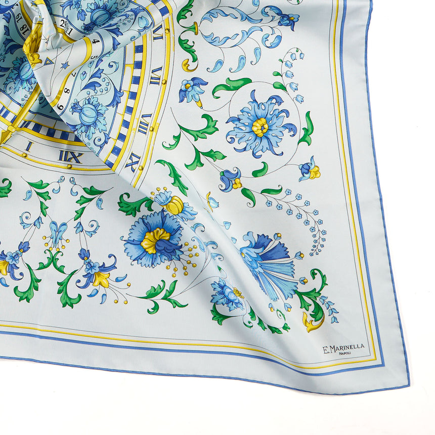LIGHT BLUE SILK SCARF 90