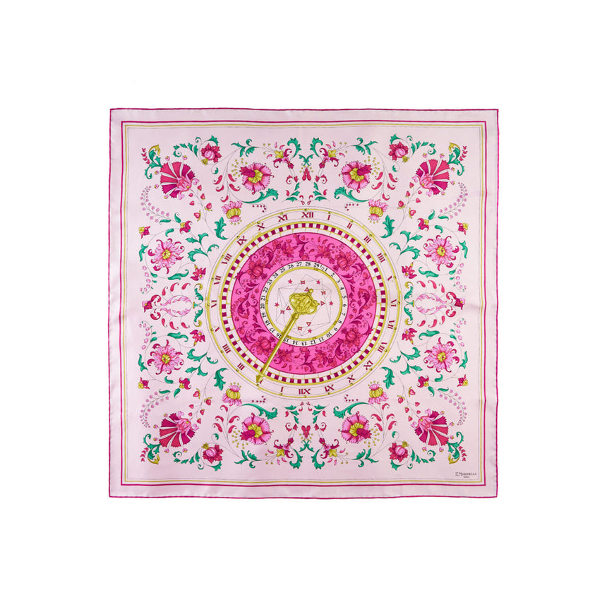 FOULARD IN SETA 90 ROSA
