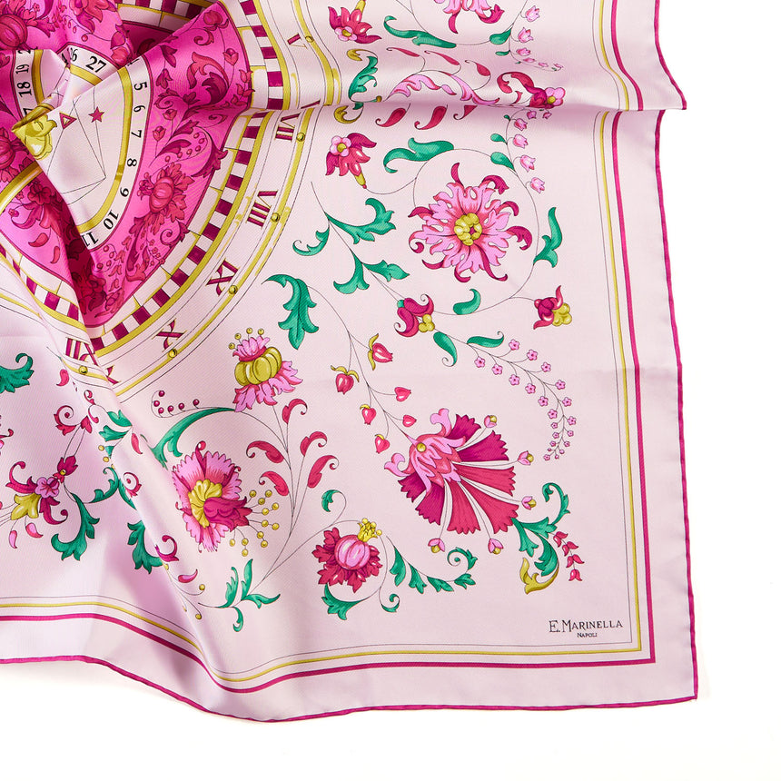 FOULARD IN SETA 90 ROSA