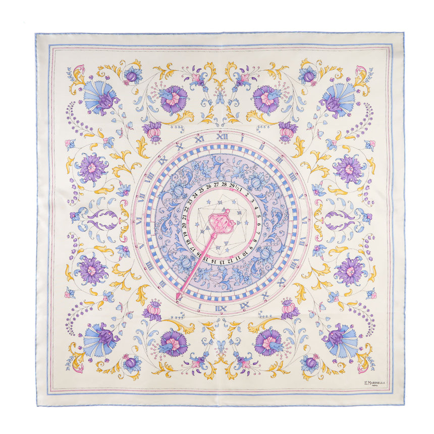 FOULARD IN SETA 90 AZZURRO