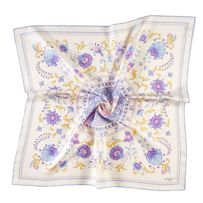 FOULARD IN SETA 90 AZZURRO