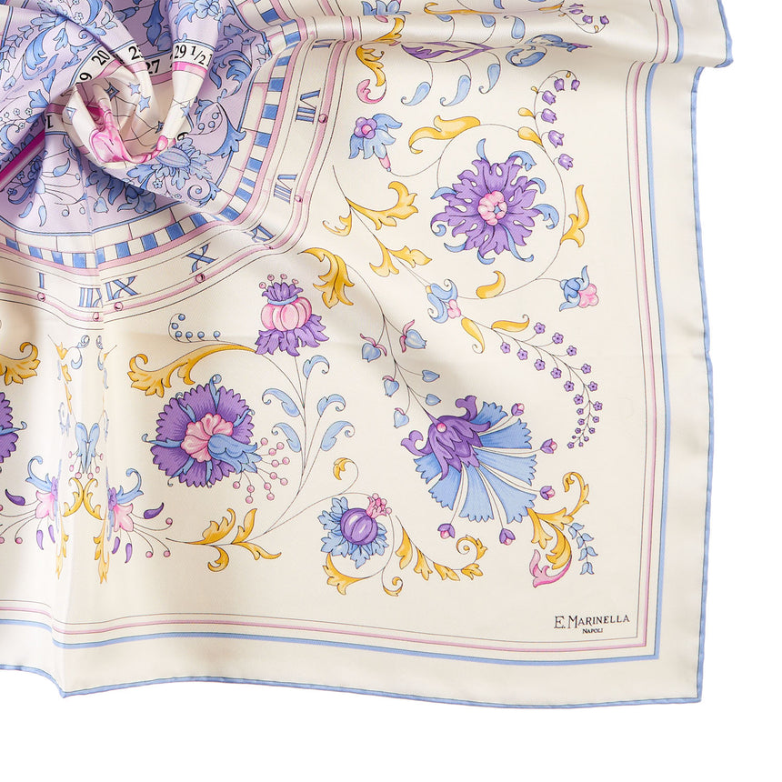 FOULARD IN SETA 90 AZZURRO