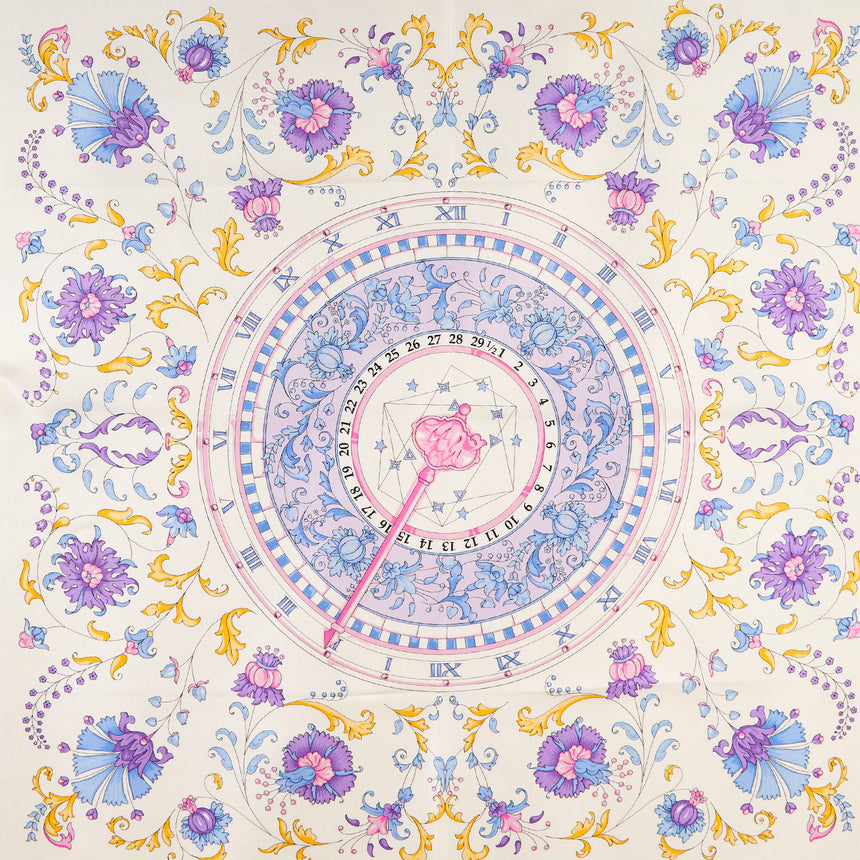 FOULARD IN SETA 90 AZZURRO