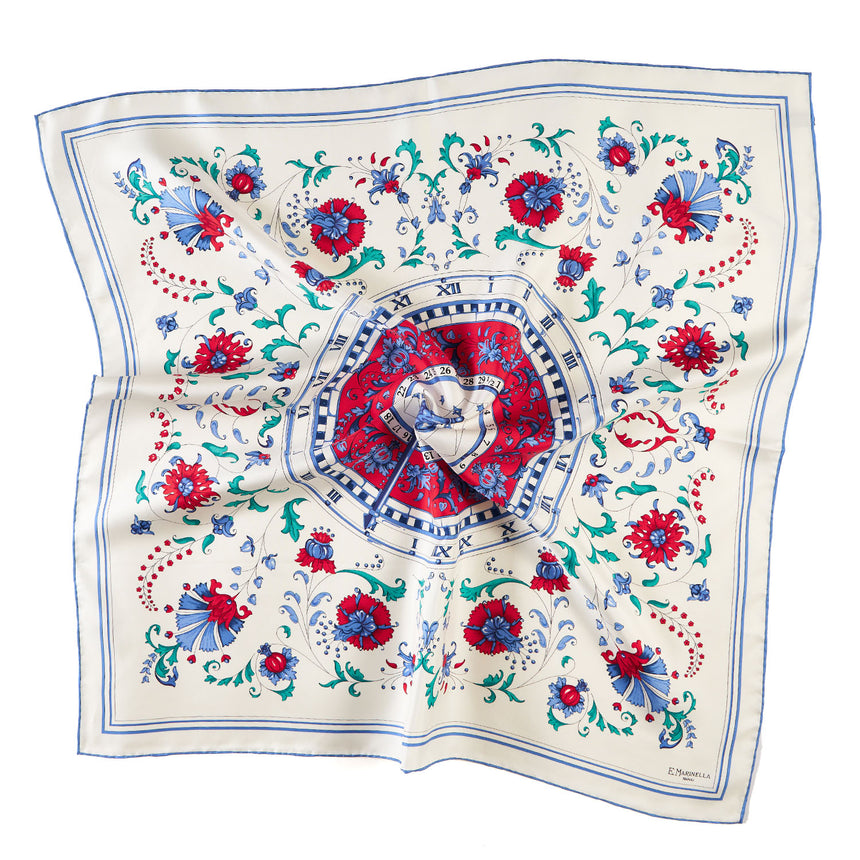 FOULARD IN SETA 90 BLU