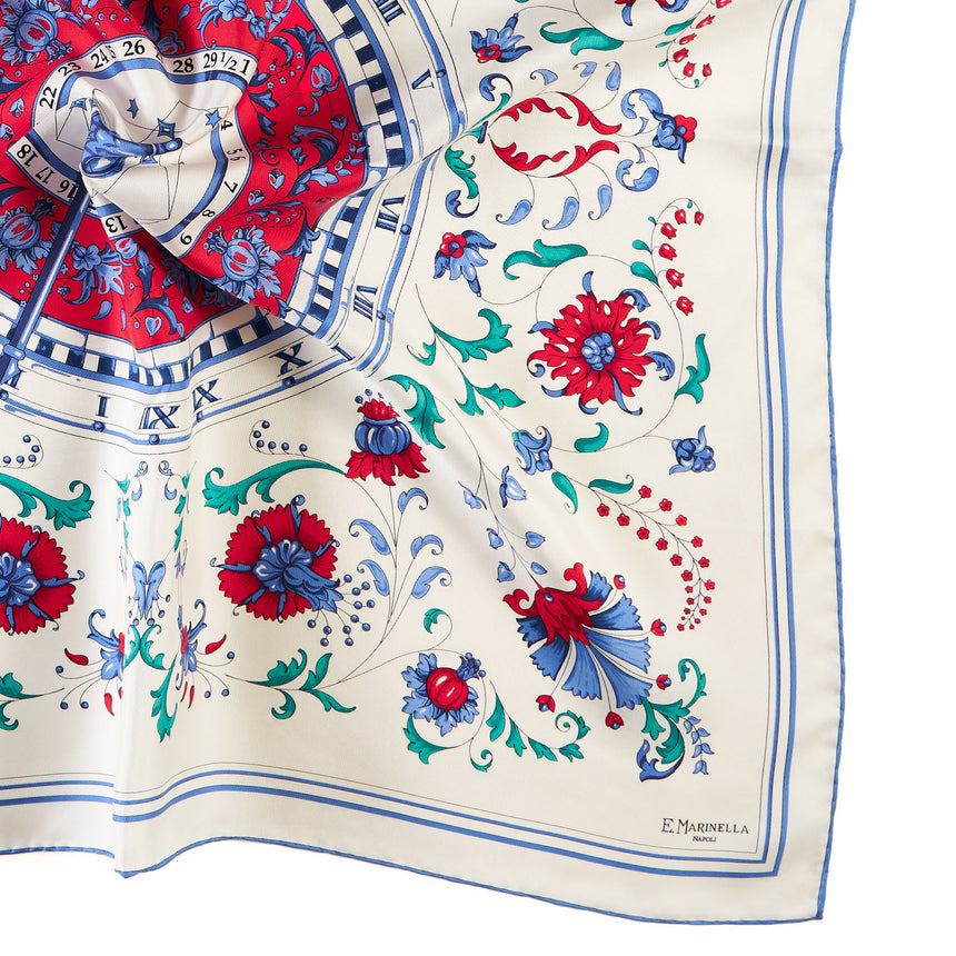 FOULARD IN SETA 90 BLU