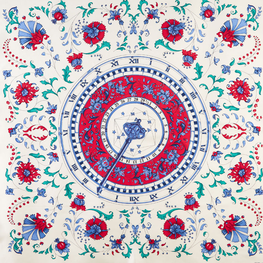 FOULARD IN SETA 90 BLU