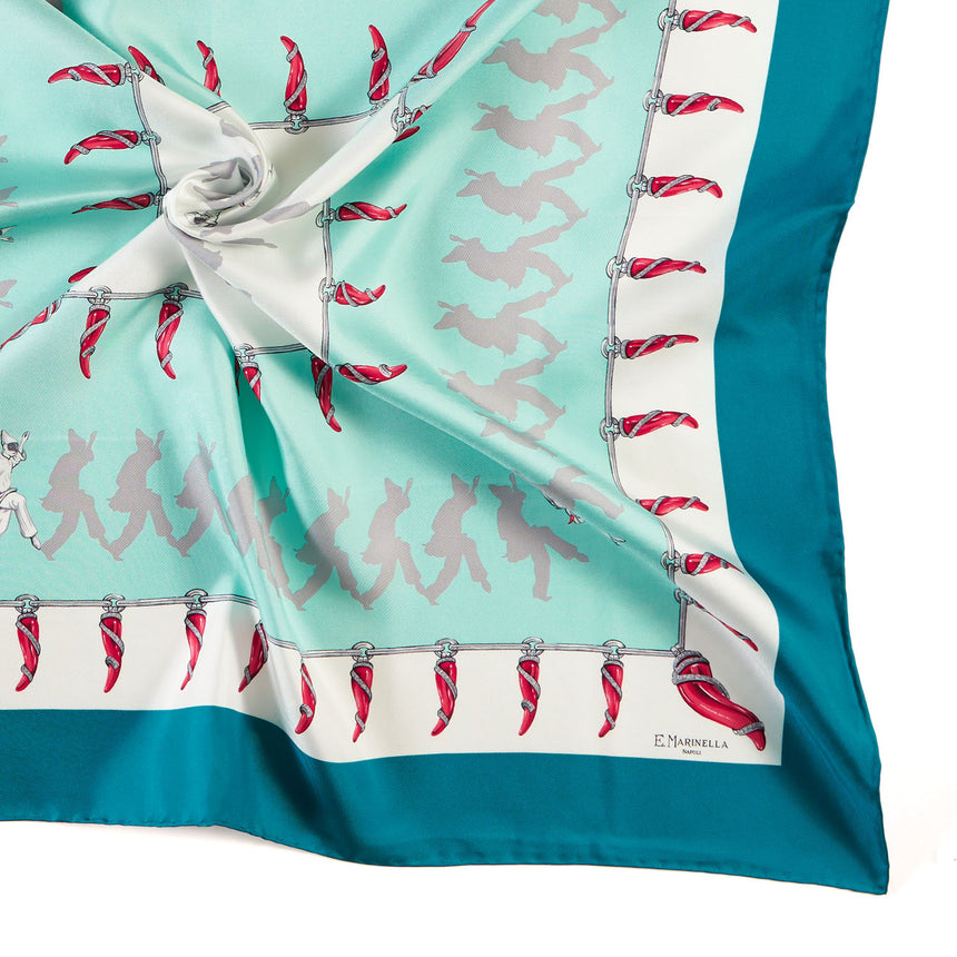 FOULARD IN SETA 90 VERDE