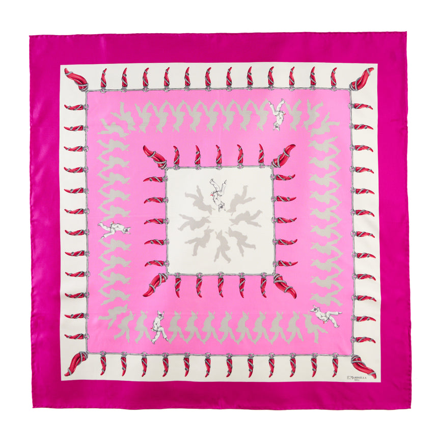 FUCHSIA SILK SCARF 90