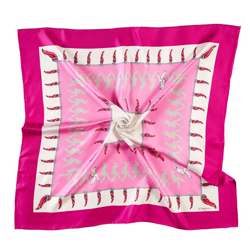 FUCHSIA SILK SCARF 90