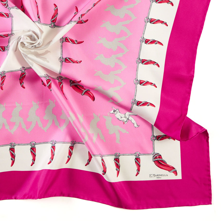 FUCHSIA SILK SCARF 90