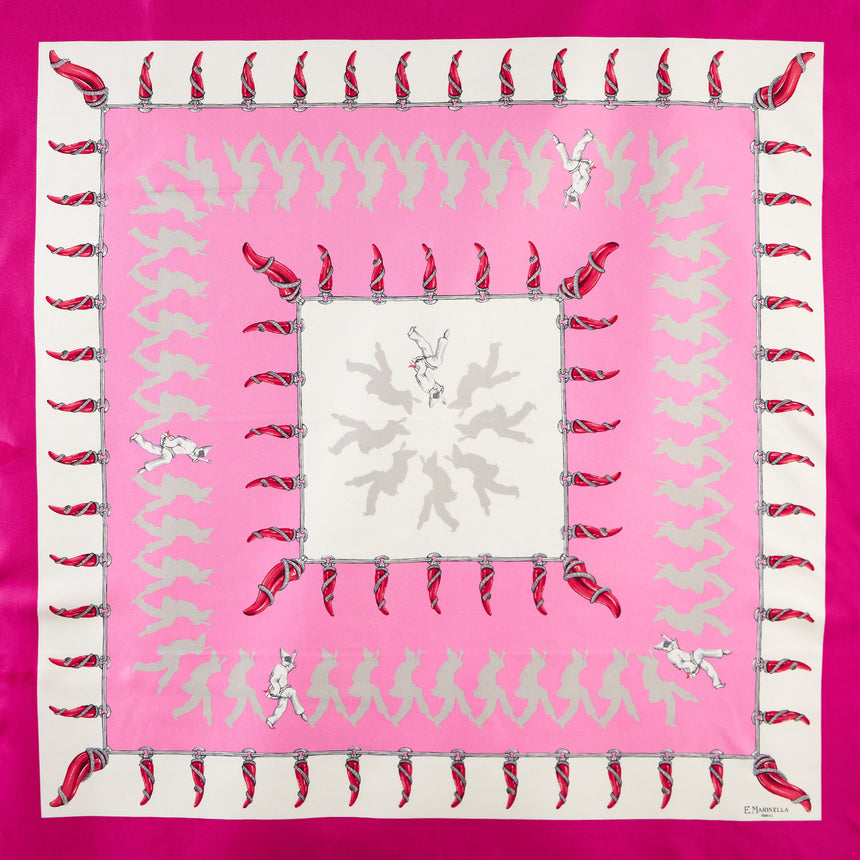 FUCHSIA SILK SCARF 90