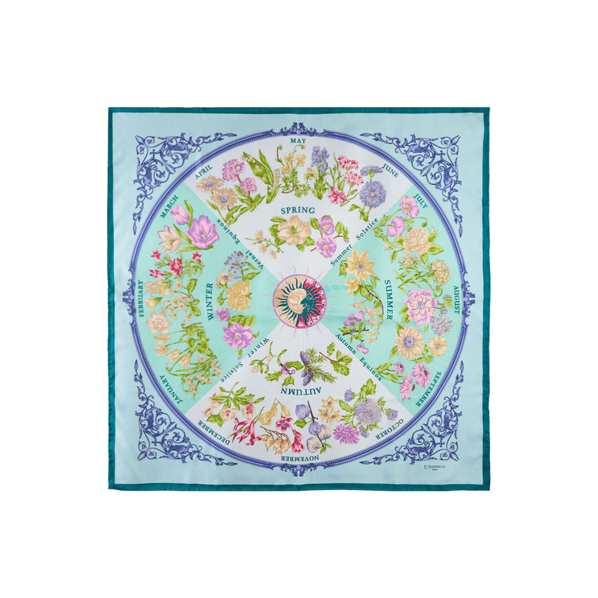 FOULARD IN SETA 90 VERDE