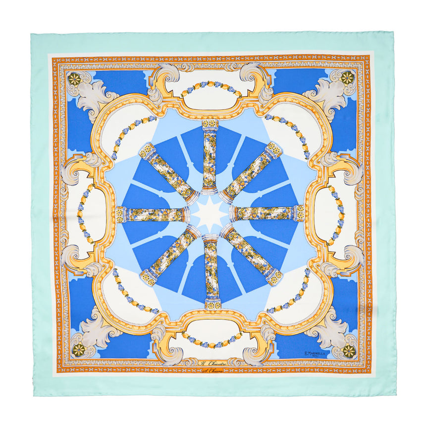 LIGHT BLUE SILK SCARF 90